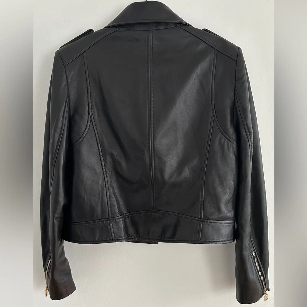 NWOT LAMARQUE “DONNA” BLACK LEATHER JACKET SIZE XL - Picture 5 of 10